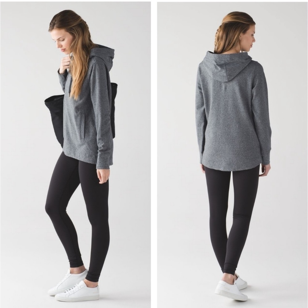 Lululemon Split Pullover Heathered Speckled Black